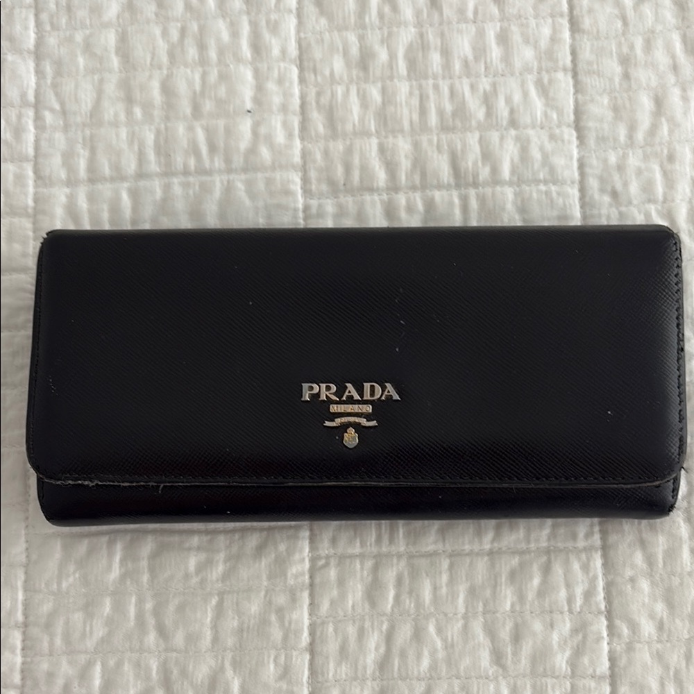Prada Black Saffiano Leather Wallet